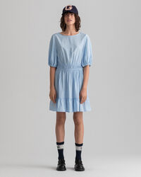 Flounce klänning med puffärm