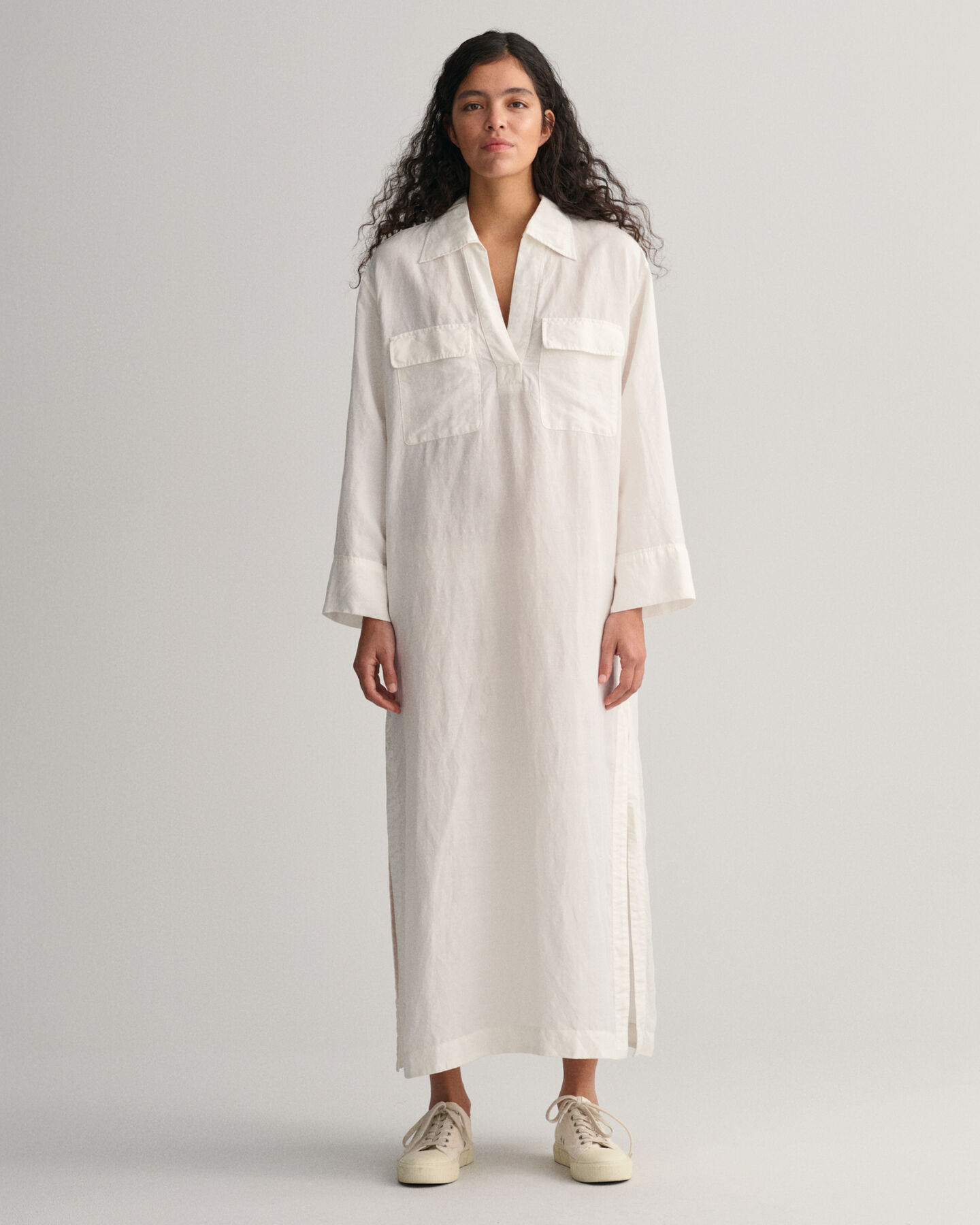 Lång linnekaftan