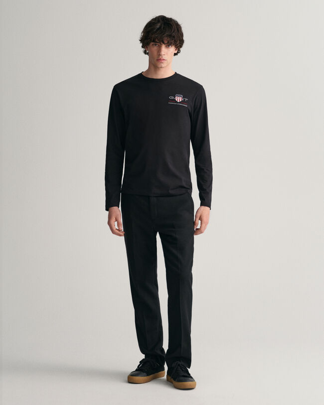 Slim fit flanellbyxor