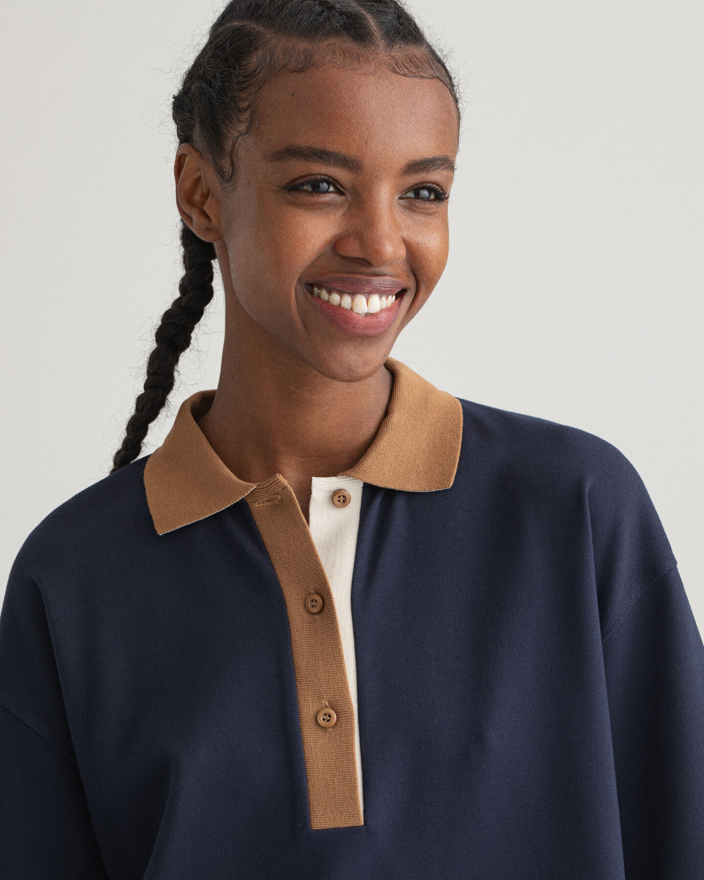 Pikéklänning med färgblock