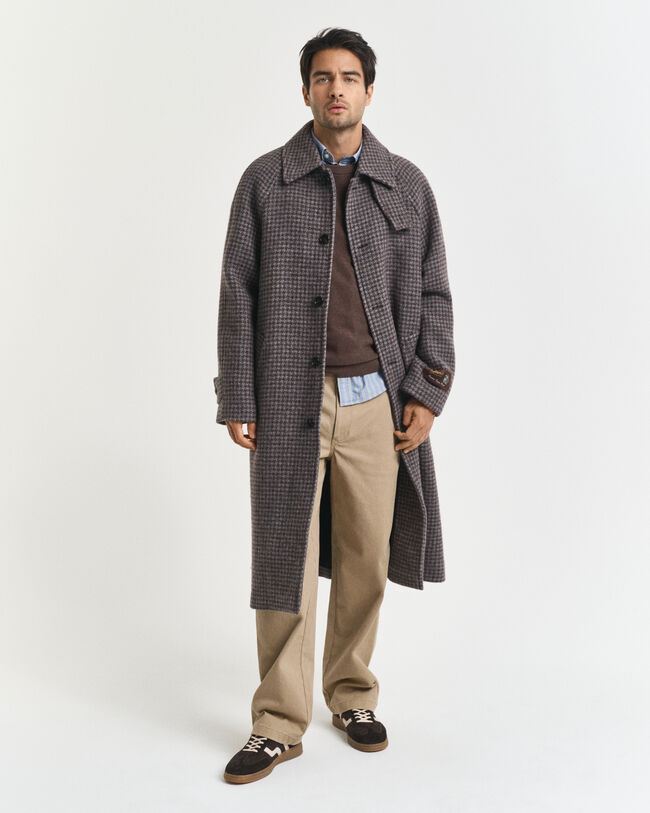 Rundhalsad tröja i bomullspiké