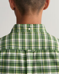 Regular fit rutig oxfordskjorta