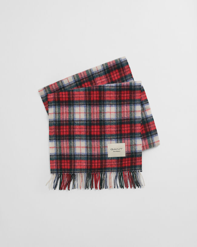 Skotskrutig halsduk i kashmirblandning