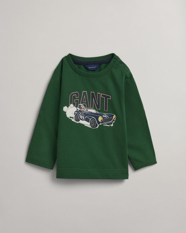 Baby Boy Driving Dog l&aring;ng&auml;rmad T-shirt