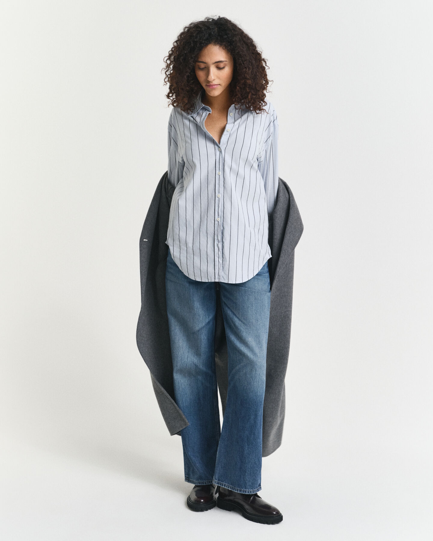 Relaxed fit Luxury randig oxfordskjorta