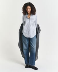 Relaxed fit Luxury randig oxfordskjorta