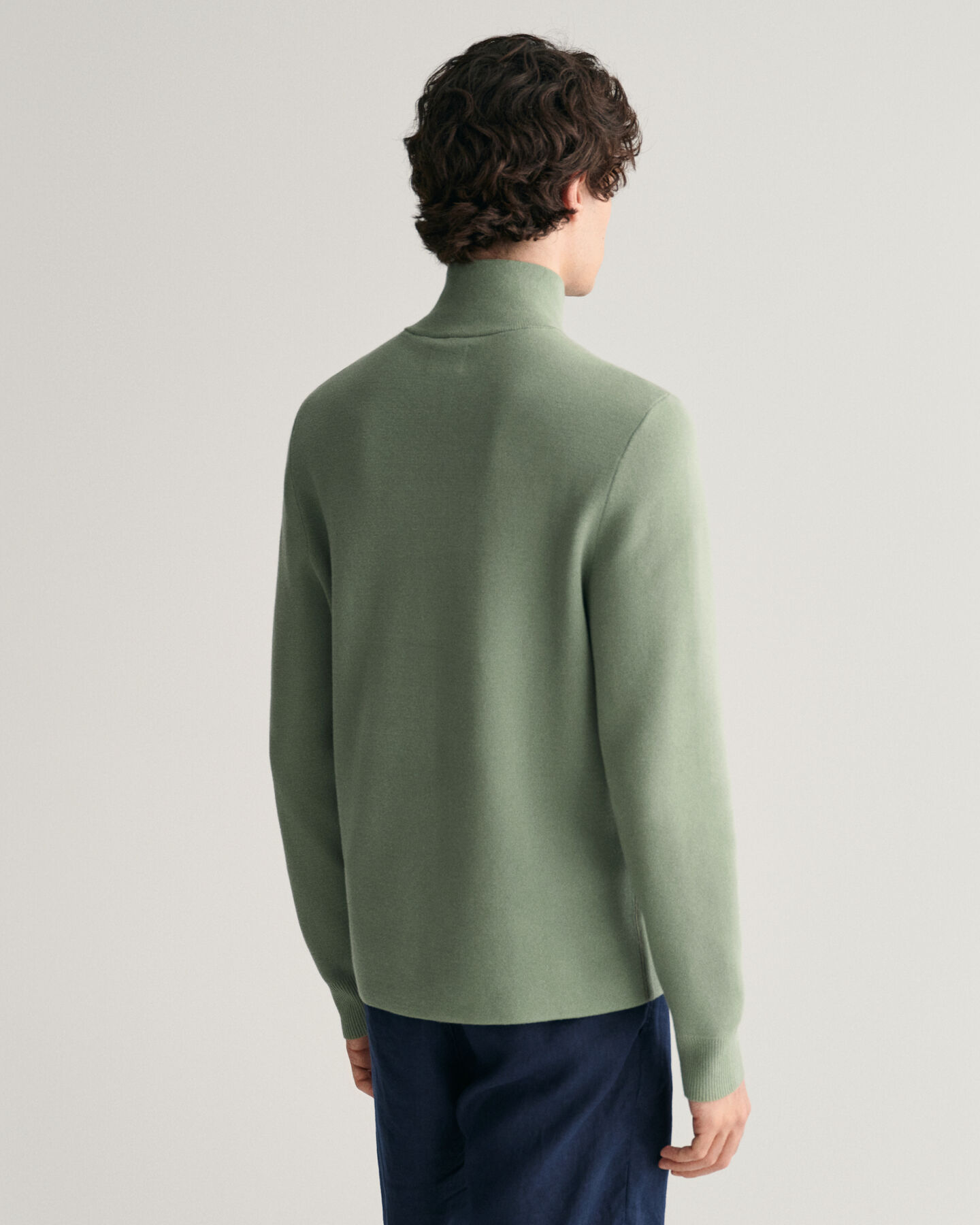 Milanostickad bomullstr&ouml;ja med halv dragkedja