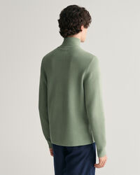 Milanostickad bomullstr&ouml;ja med halv dragkedja