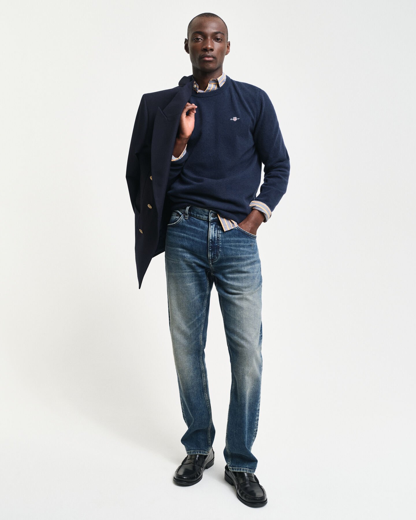 Rundhalsad tr&ouml;ja i extra fin lammull