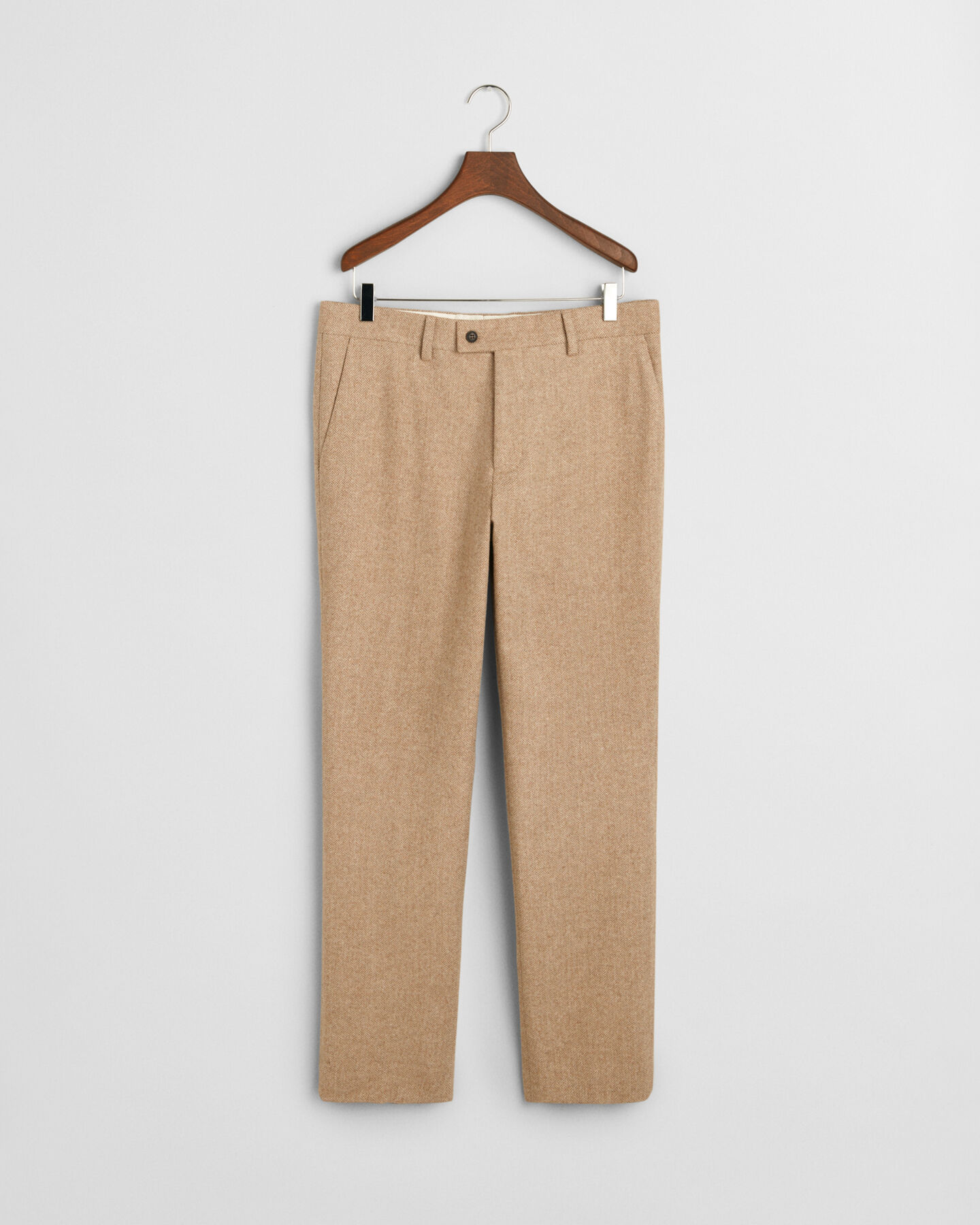 Slim fit kostymbyxor med fiskbensm&ouml;nster