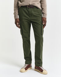Regular fit cargobyxor i twill