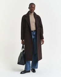 Kabelstickad polotröja i bomullsstretch