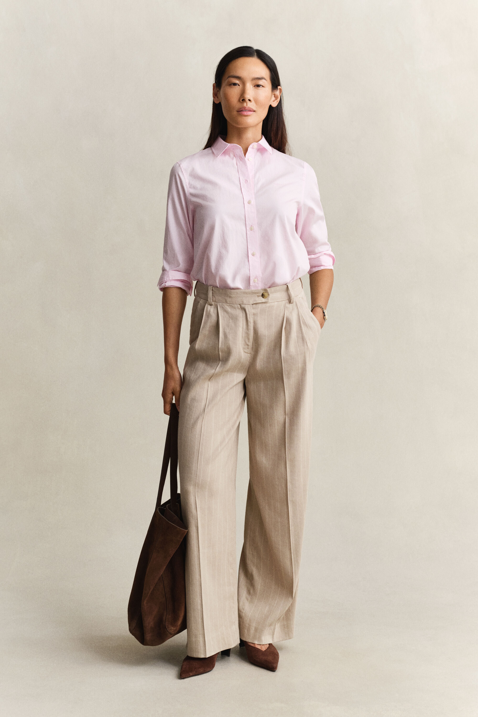 Regular fit klassisk poplinskjorta