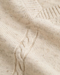 Kabelstickad V-ringad slipover