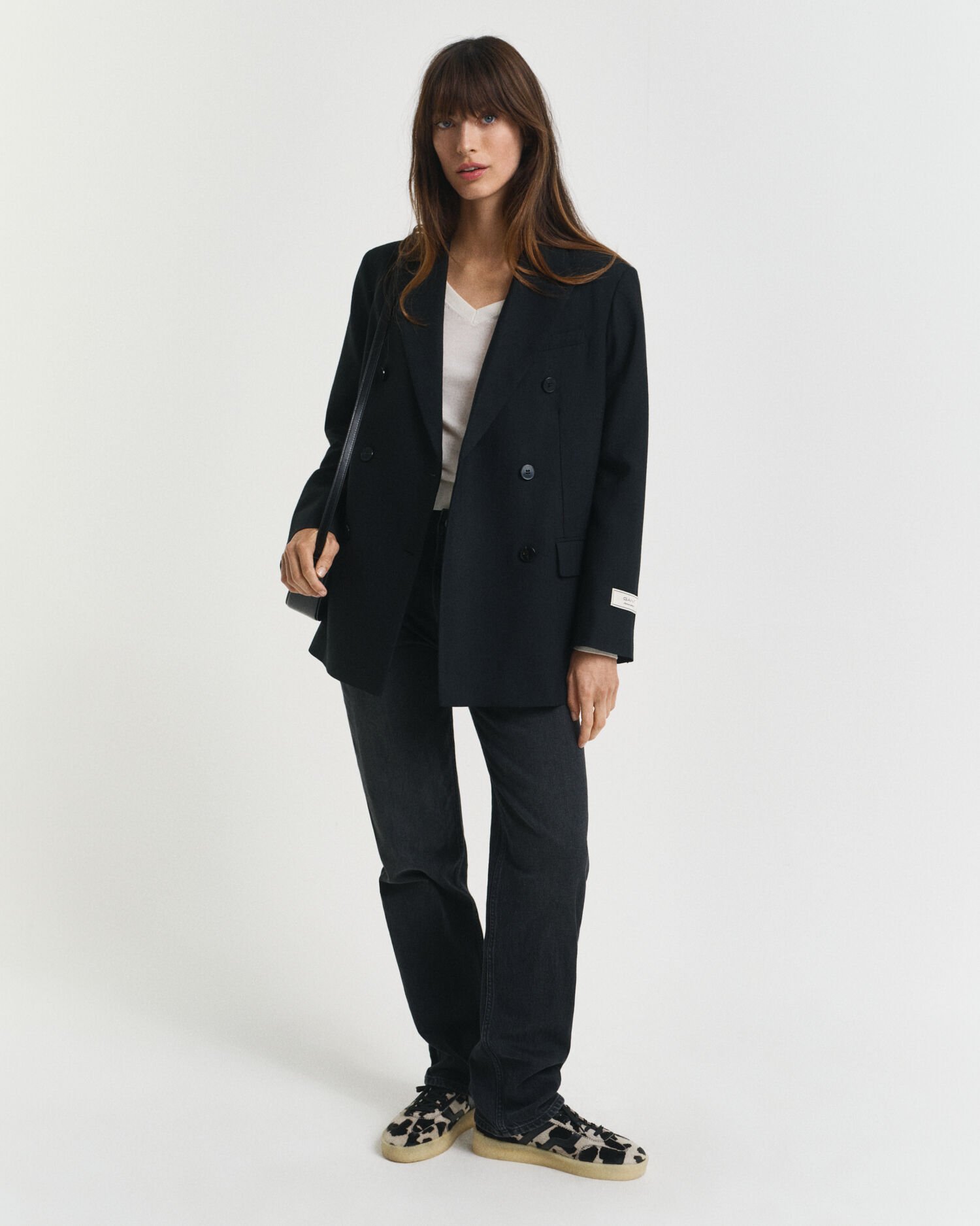 V-ringad tröja i extra fin merinoull