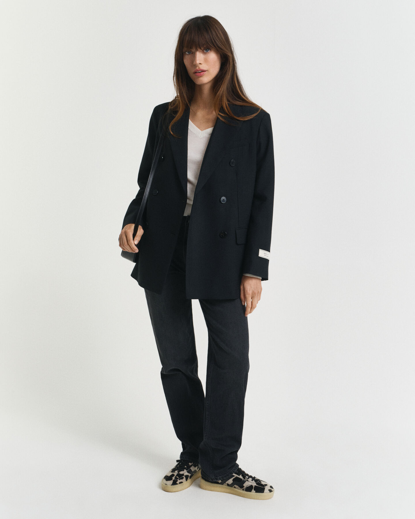 V-ringad tröja i extra fin merinoull