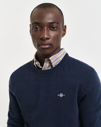 Rundhalsad tr&ouml;ja i extra fin lammull