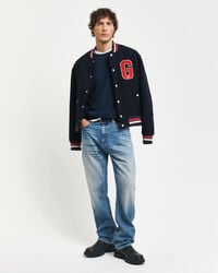 Rundhalsad tröja i extra fin merinoull