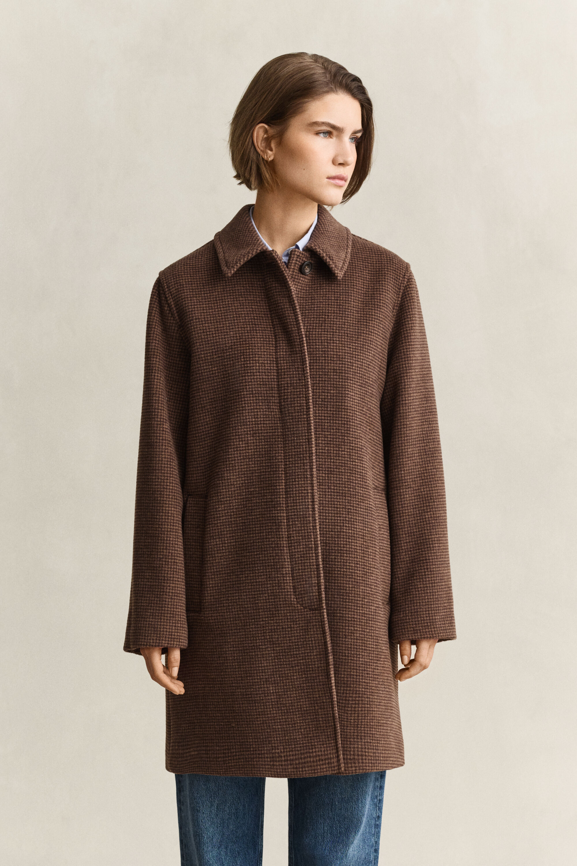 Car Coat i ullblandning