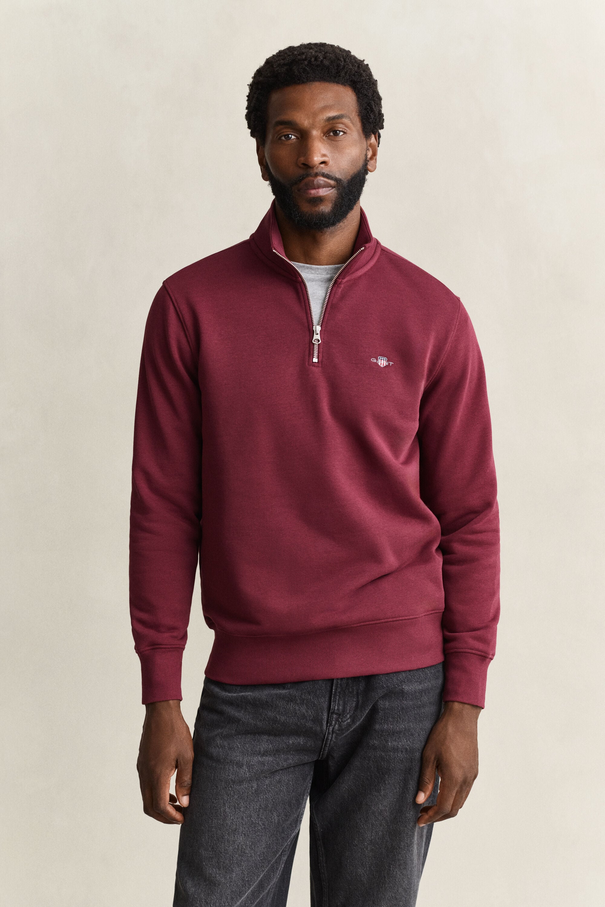 Shield sweatshirt med dragkedja vid halsöppningen
