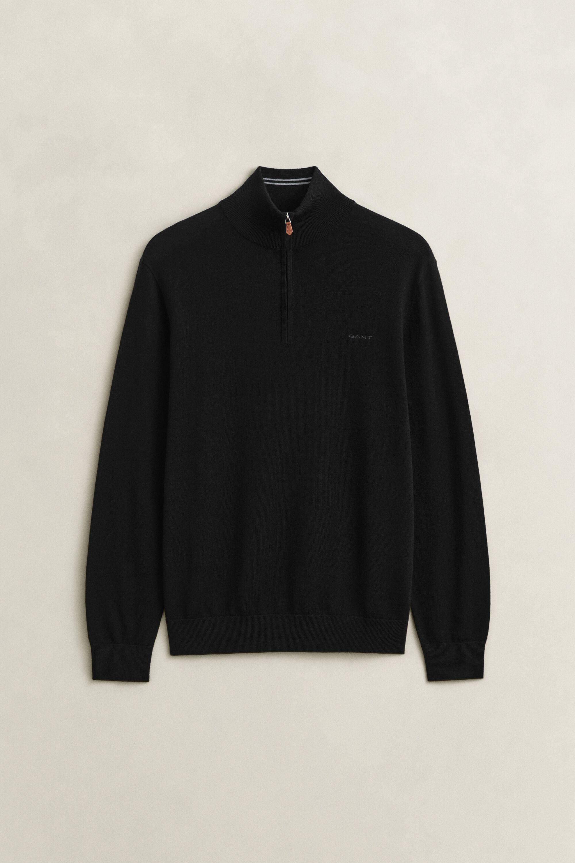 Tröja med half-zip i merinoull
