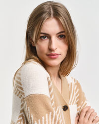 Buffalorutig V-ringad kofta