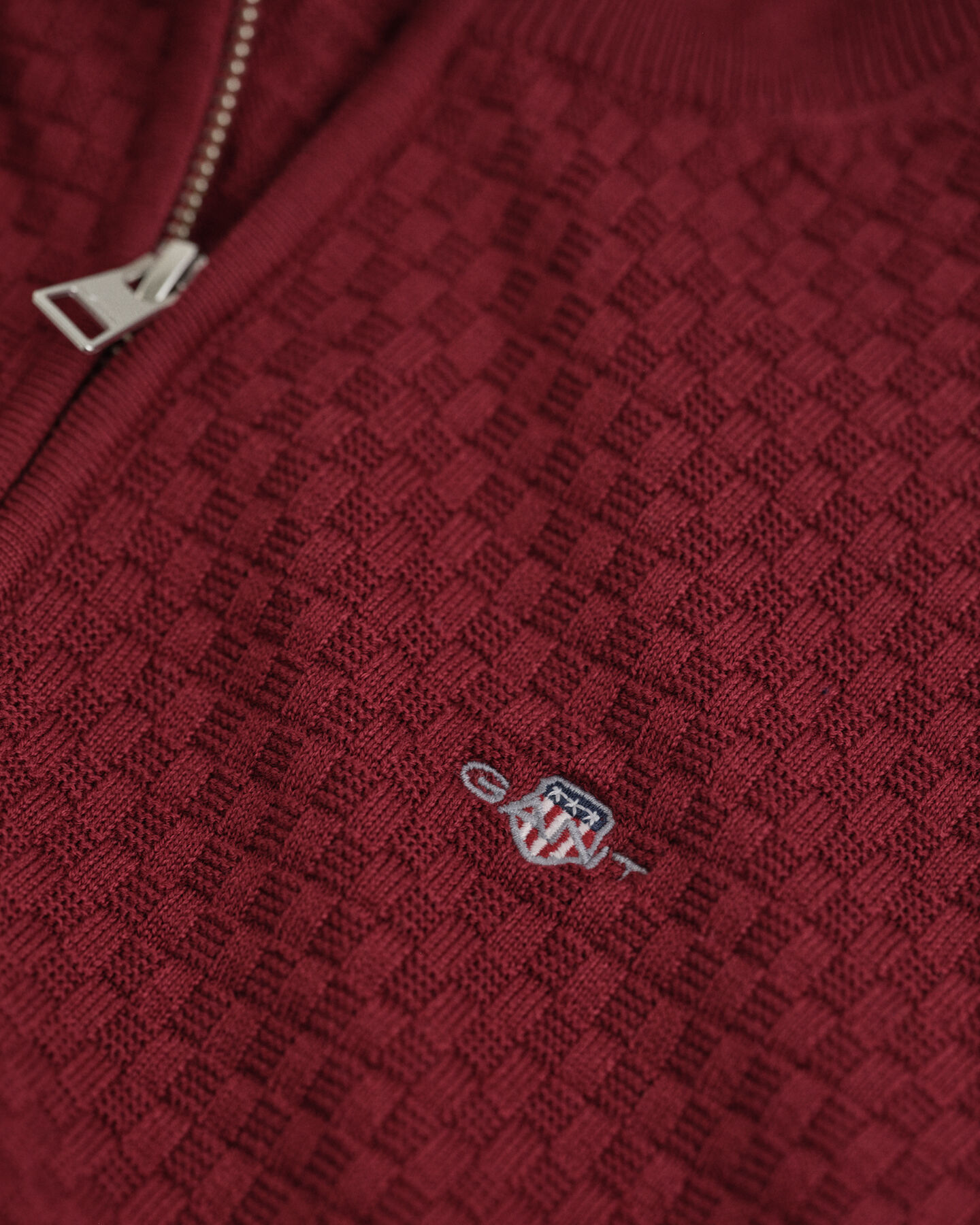 Teens tröja med half-zip och mikrostruktur