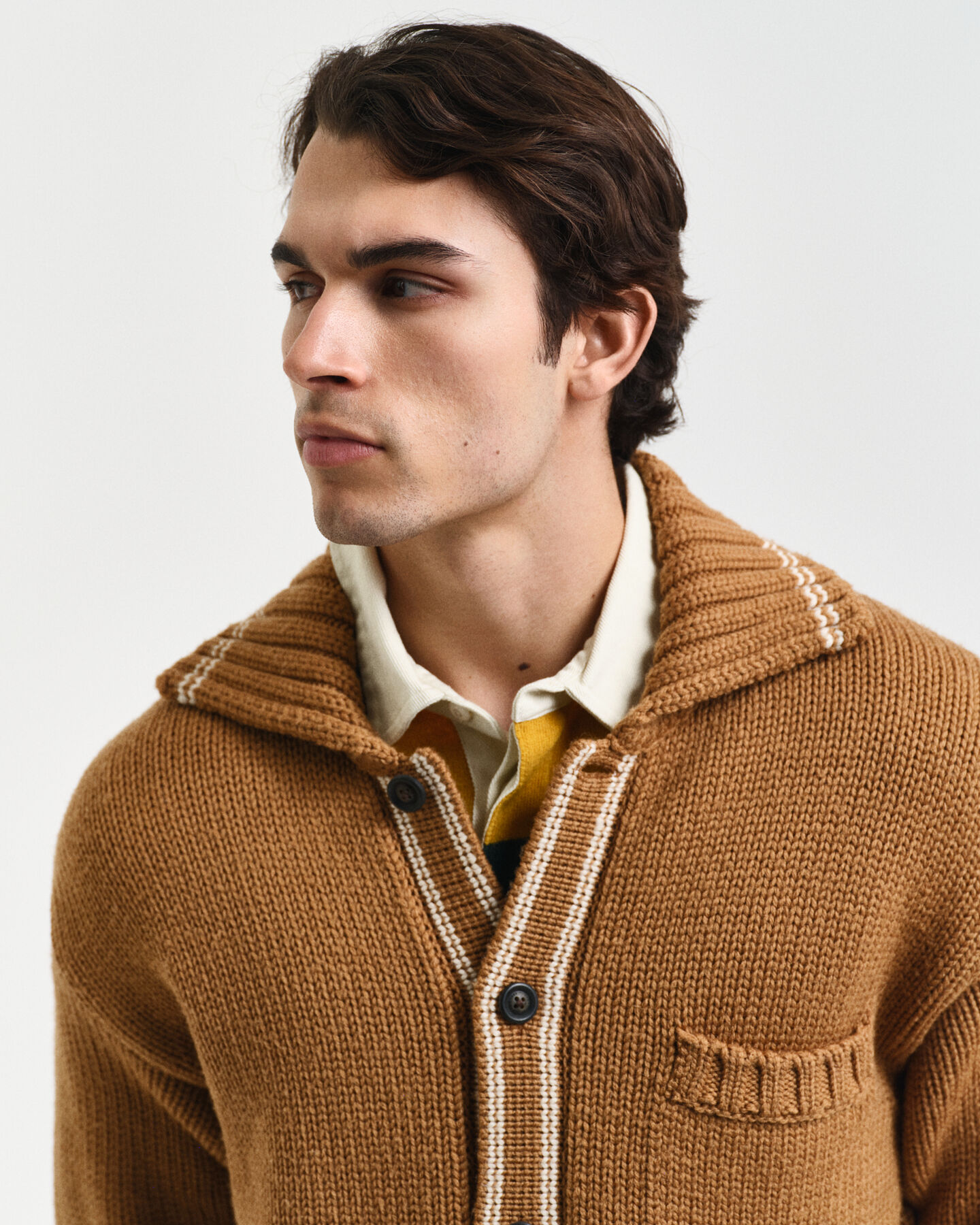 Yllecardigan med knappar