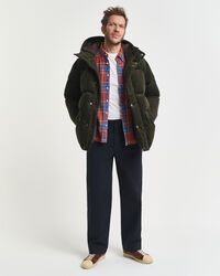 Relaxed fit rutig twillskjorta