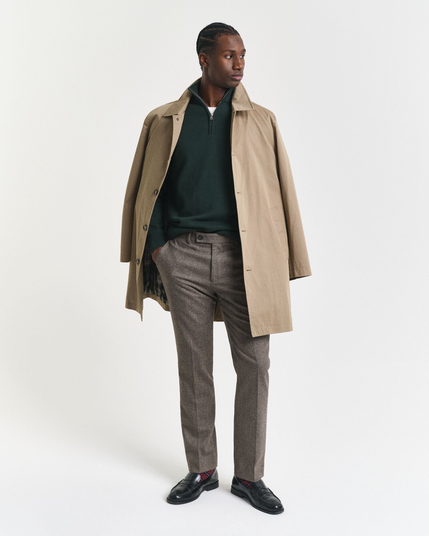 Casual Cotton tröja med dragkedja vid halsöppningen