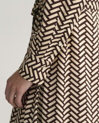 Geometric A-linjeformad skjortkl&auml;nning