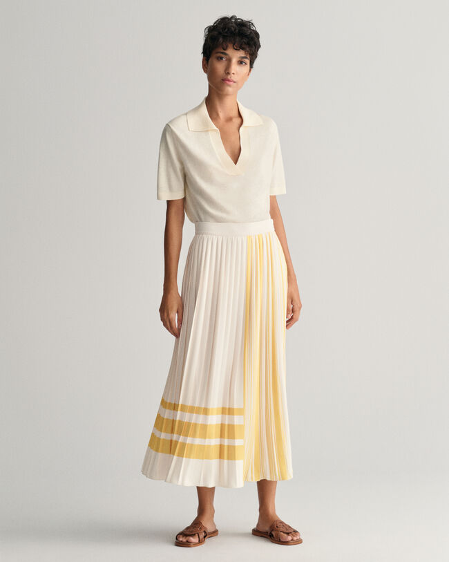 Randig plisserad kjol