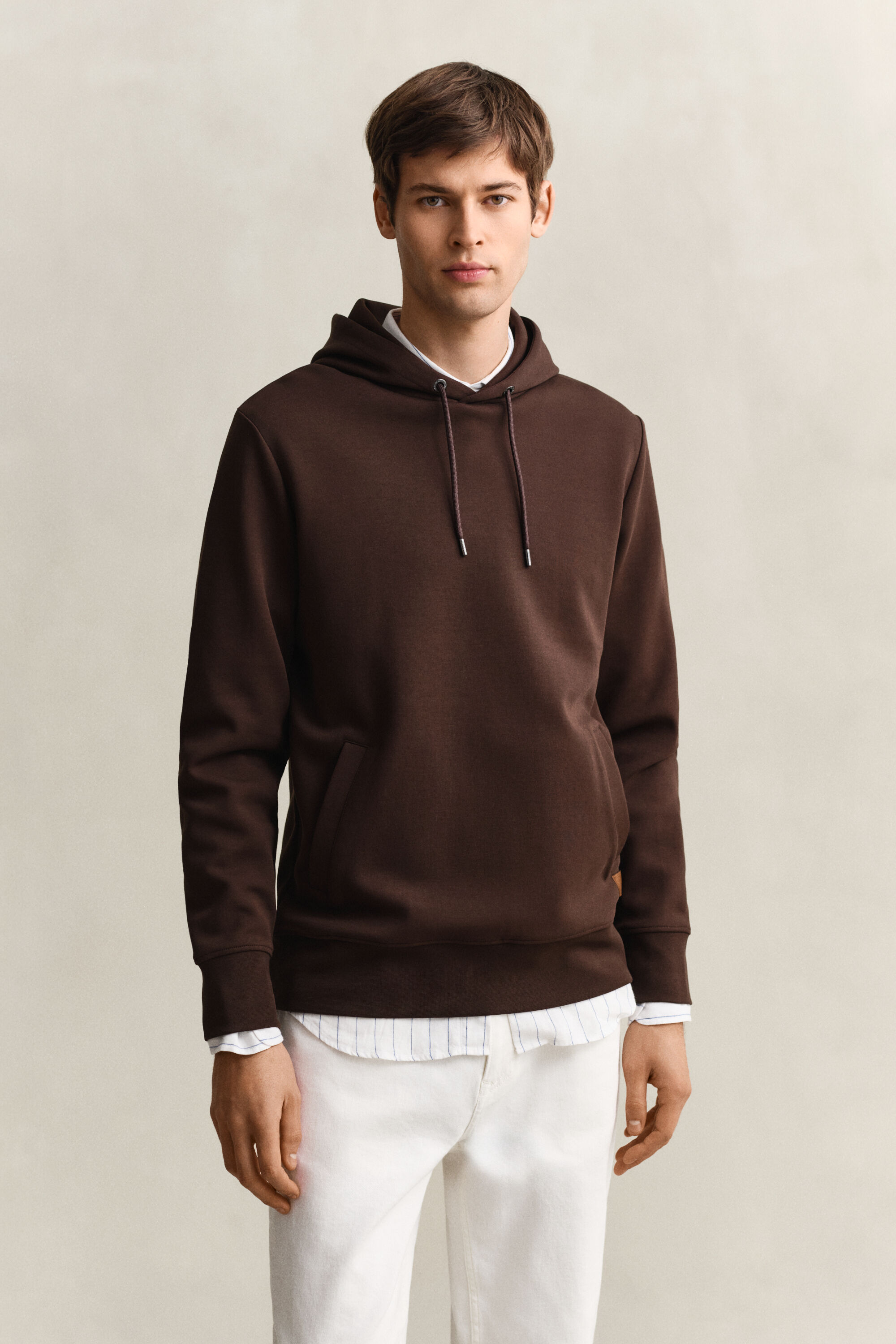 Hoodie i interlock