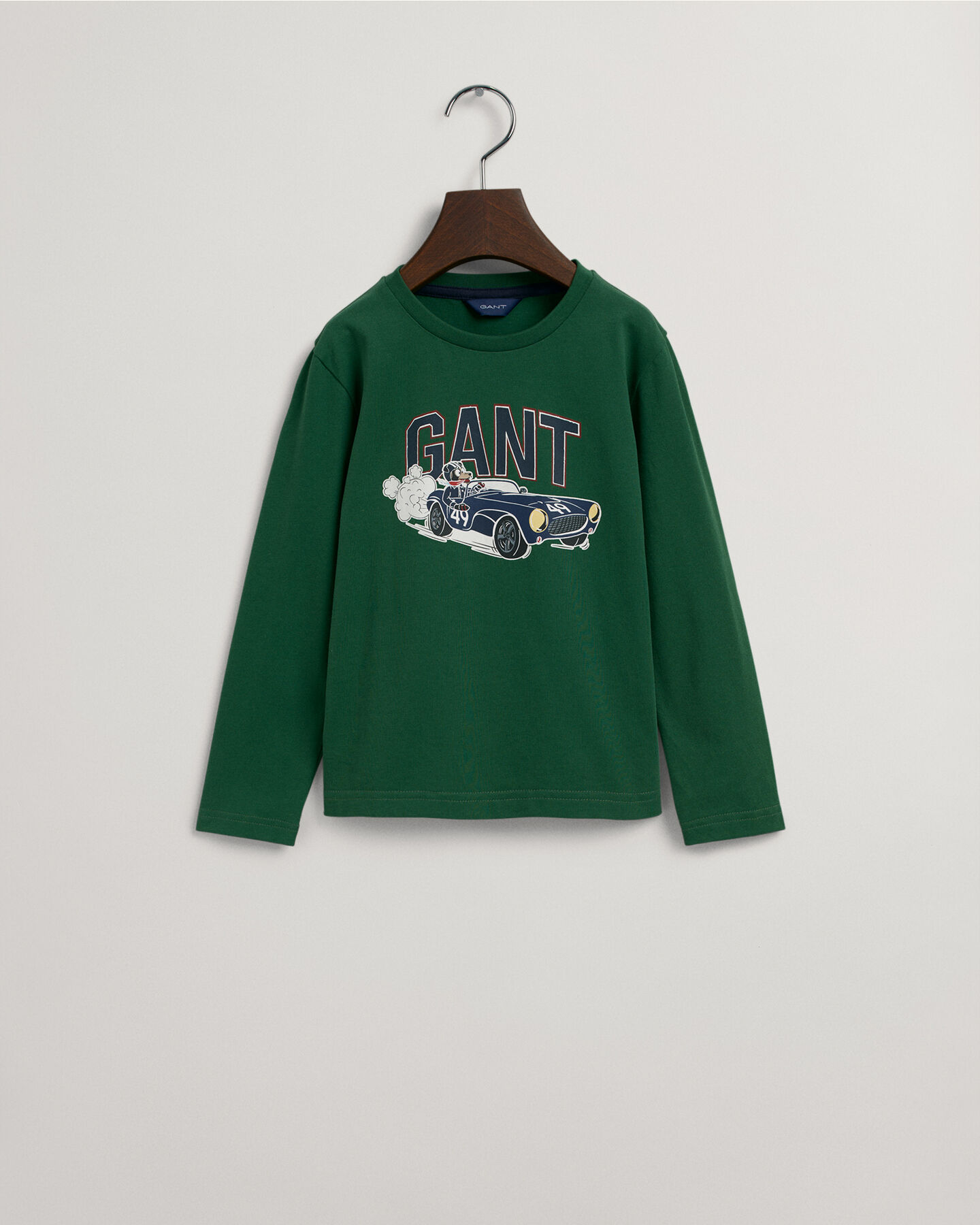 Boys Driving Dog l&aring;ng&auml;rmad t-shirt