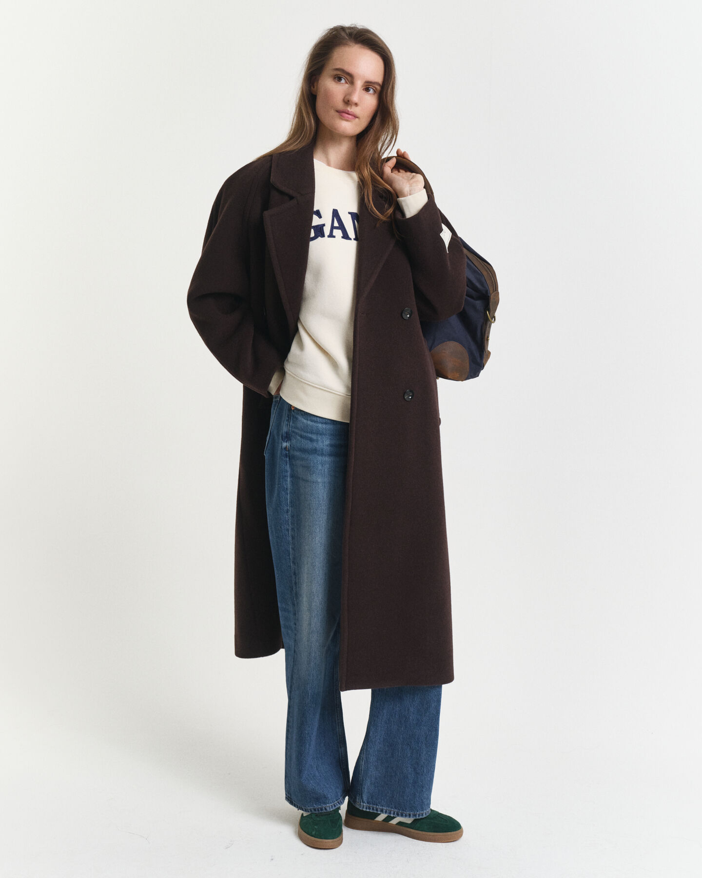 Rundhalsad sweatshirt med tryck