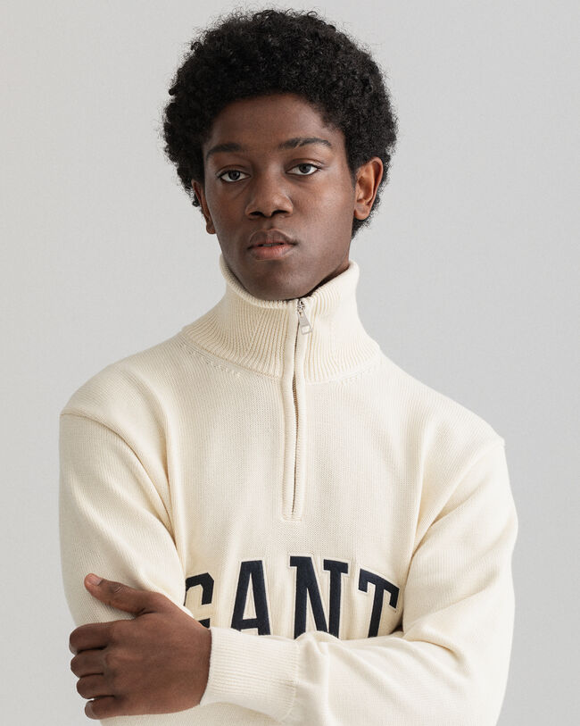 Retro Shield half-zip tröja