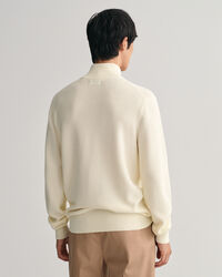 Half-zip bomullstr&ouml;ja med struktur