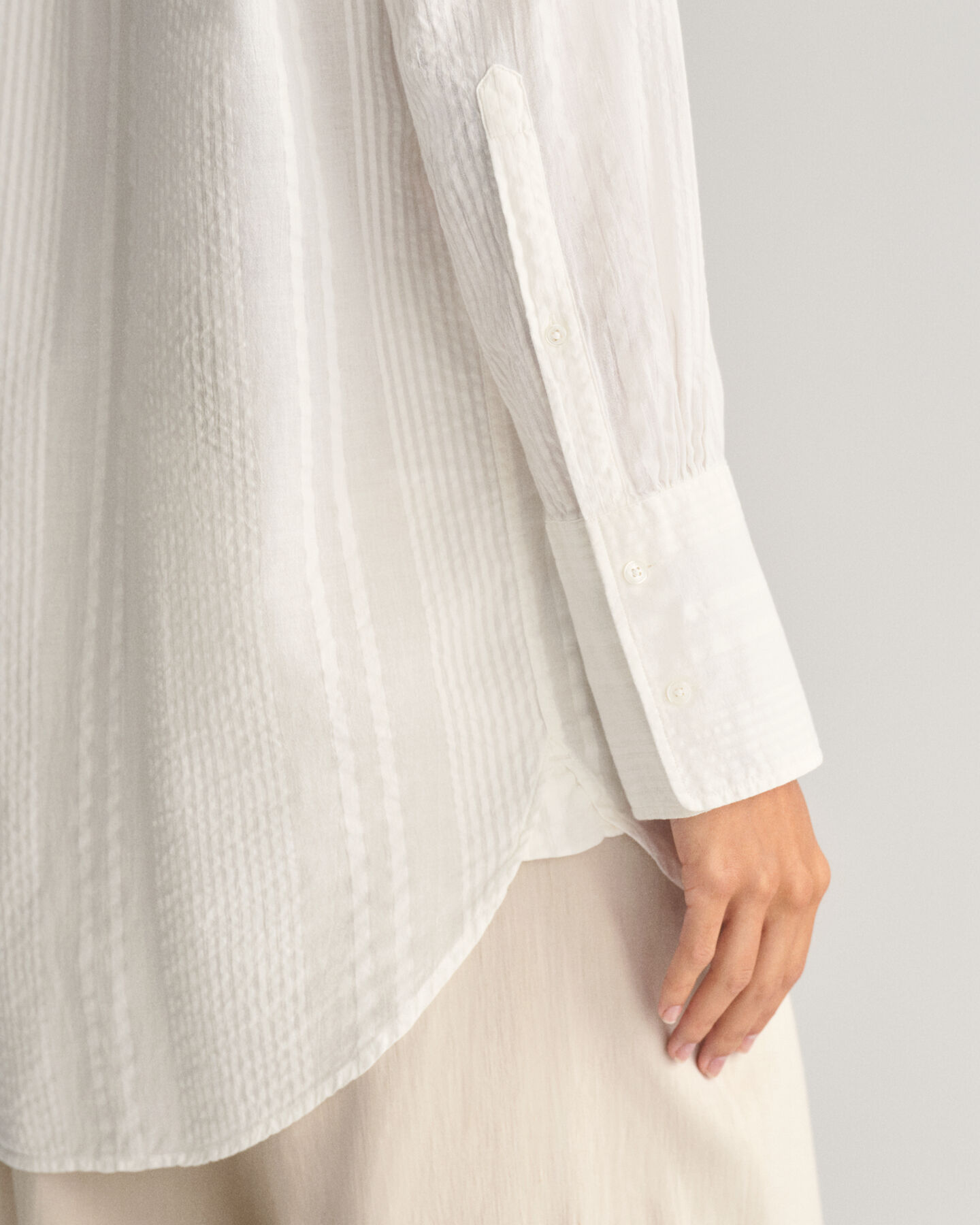 Relaxed fit randig skjorta i b&auml;ckeb&ouml;lja