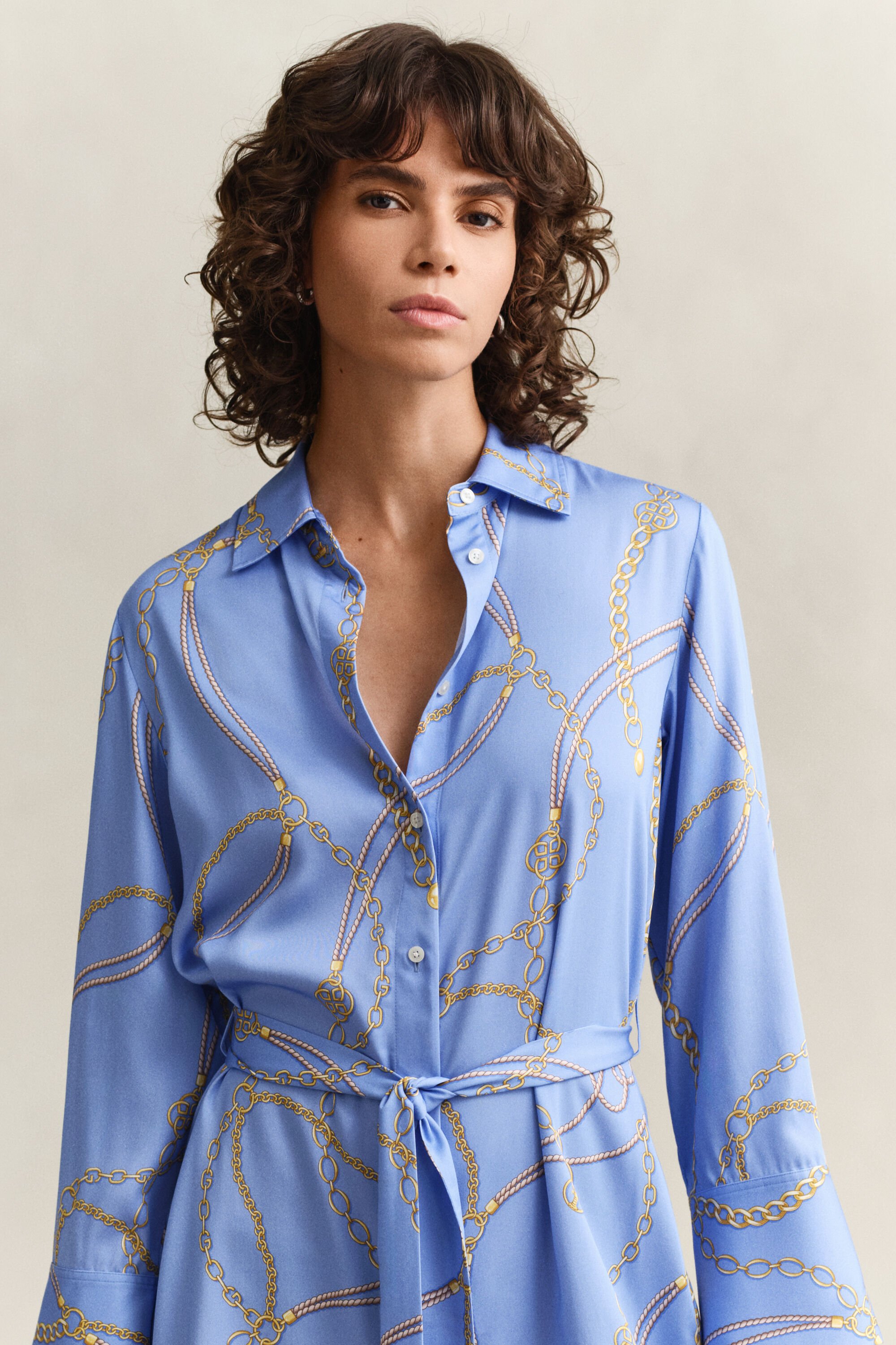 Skjortklänning med bälte