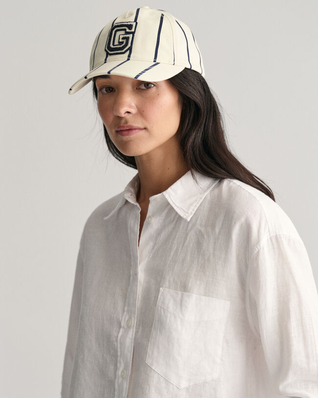 Relaxed fit kort linneskjorta