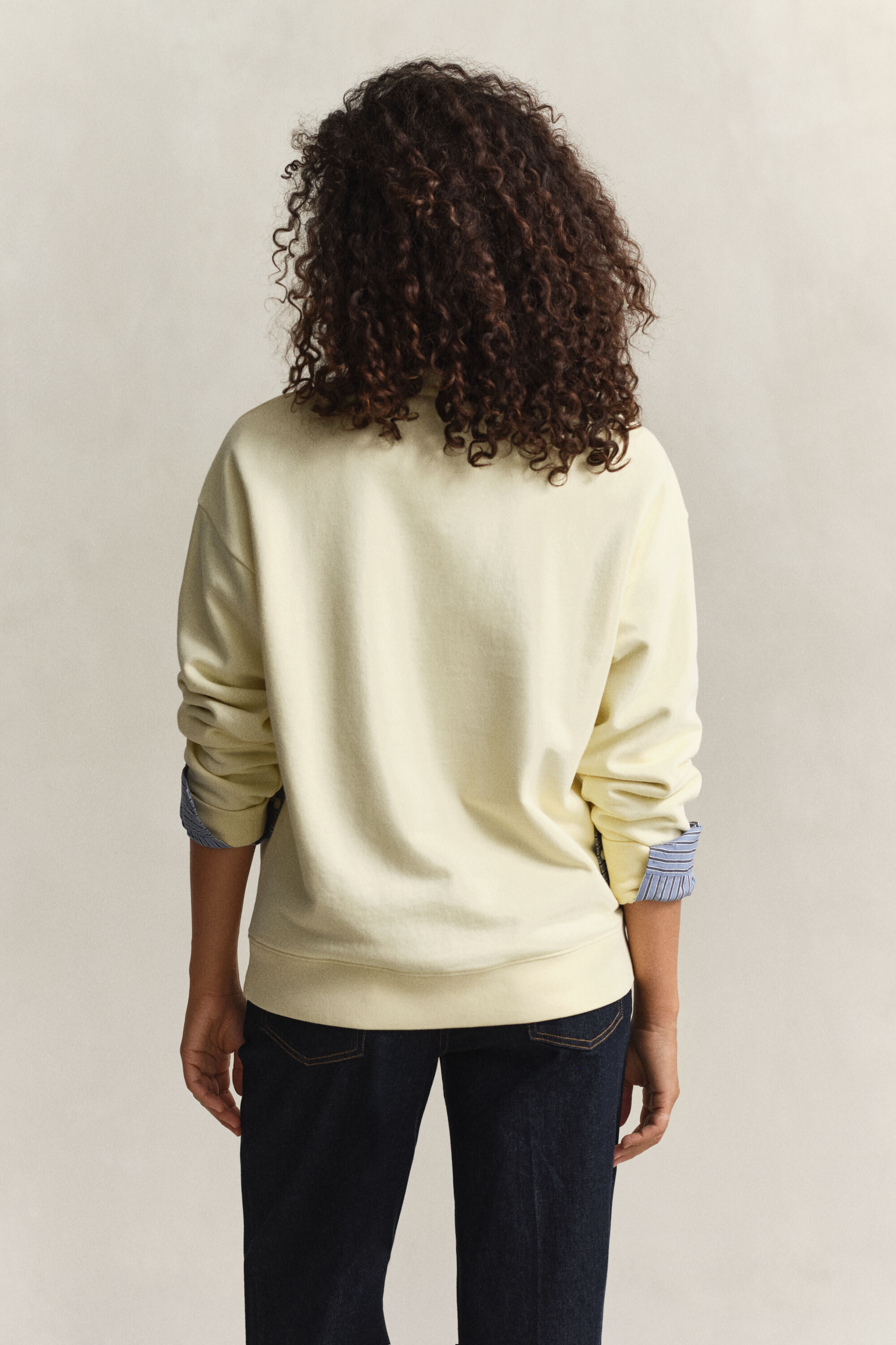 Rundhalsad sweatshirt med tryck