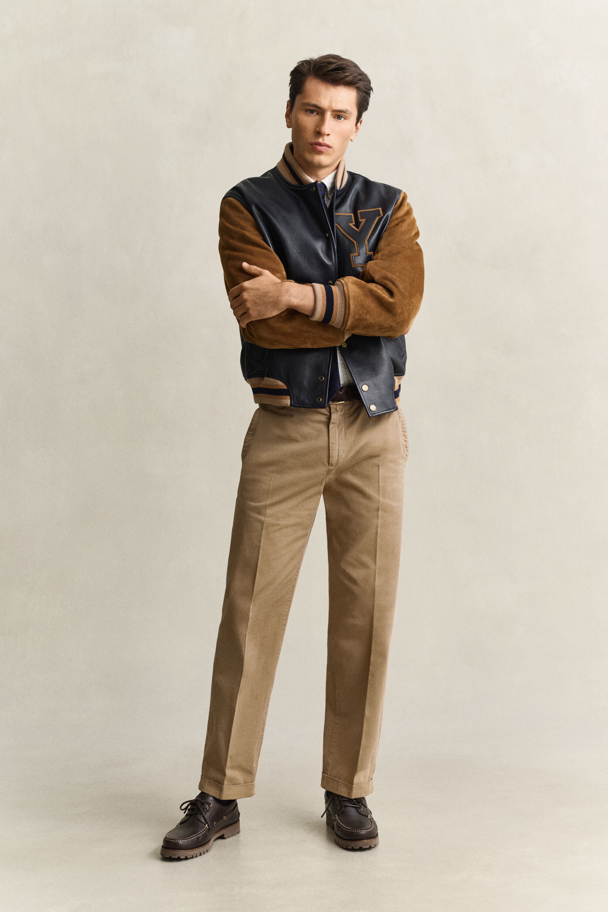 Gant x Yale chinos i bomullstwill