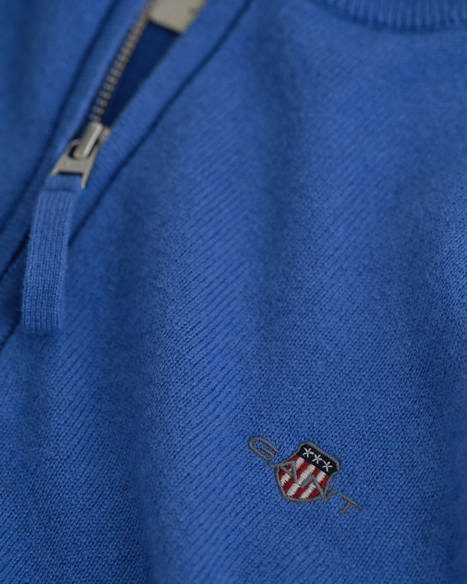 Tröja i superfin lammull med half-zip