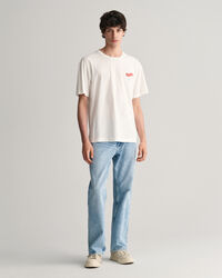 T-shirt med tv&auml;ttat tryck