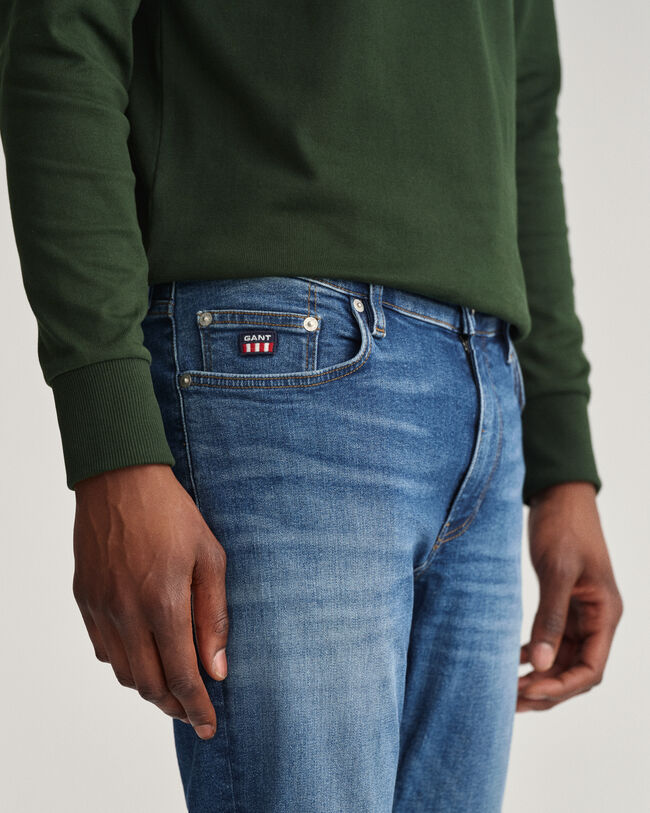 Maxen Retro Shield jeans med extra slim fit