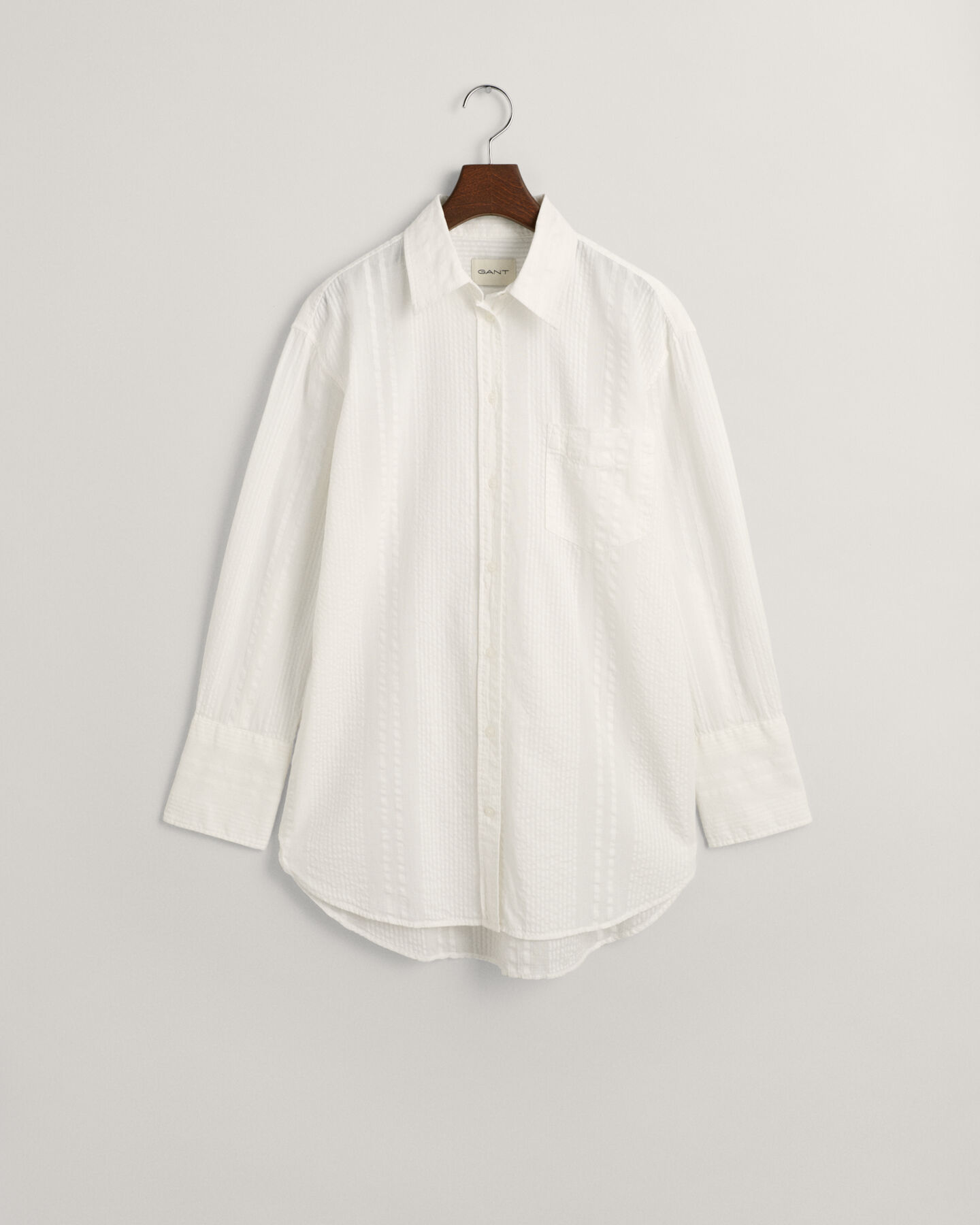 Relaxed fit randig skjorta i b&auml;ckeb&ouml;lja