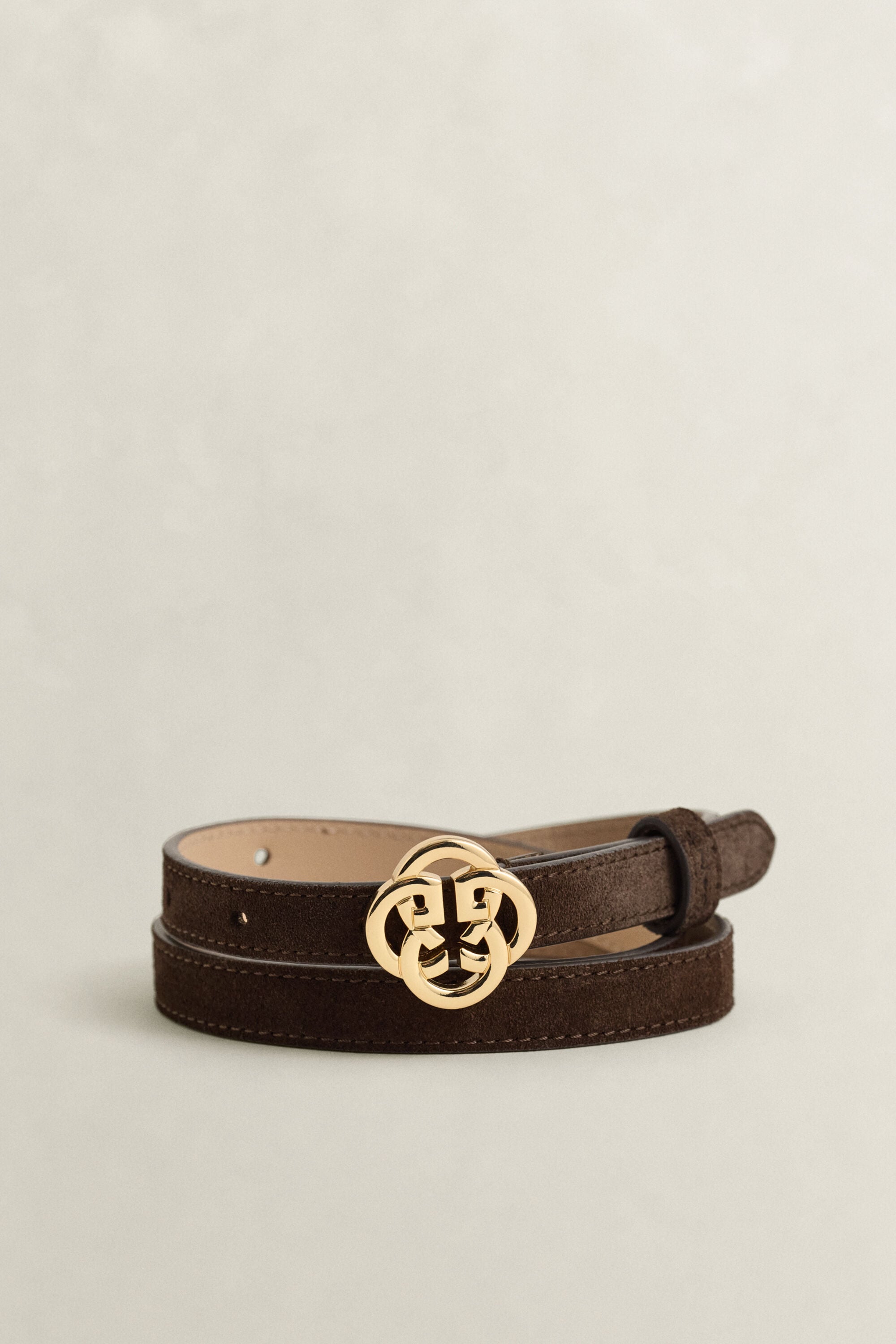 Monogrambälte i mocka
