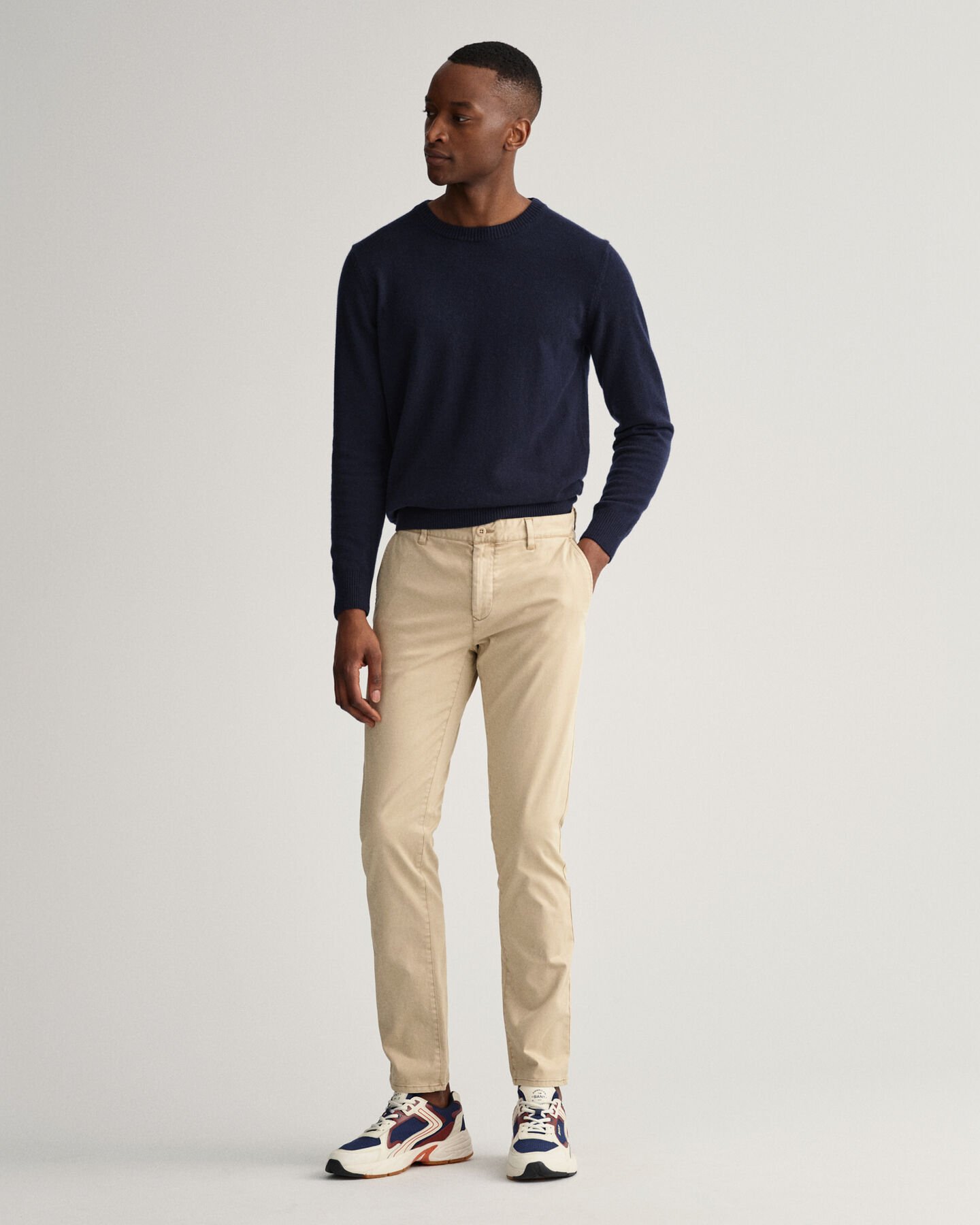 Molsey extra slim fit borstade chinos