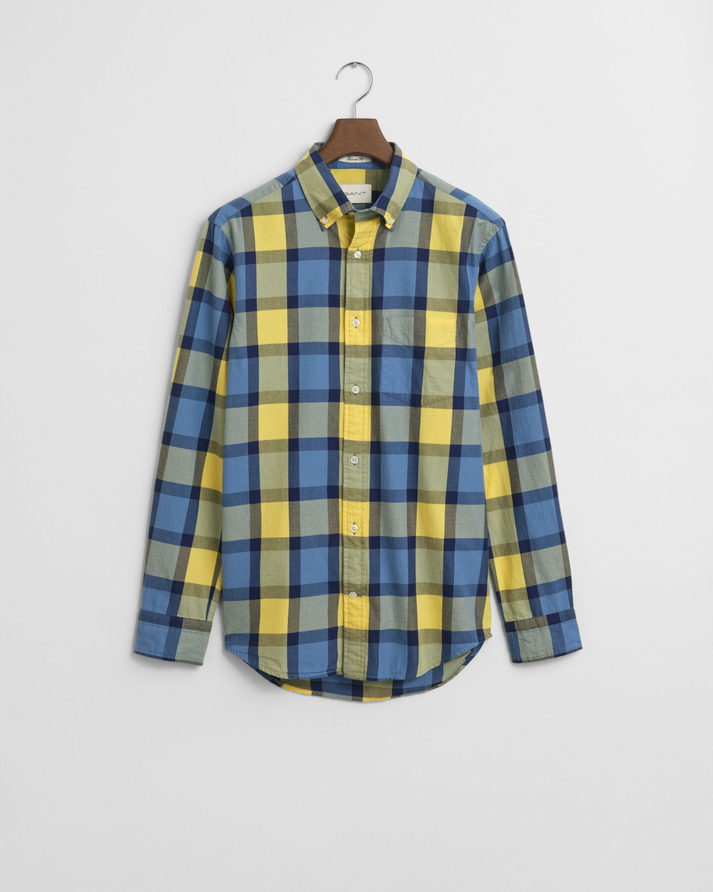 Relaxed fit rutig twillskjorta