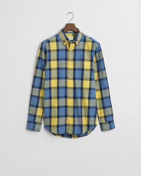 Relaxed fit rutig twillskjorta